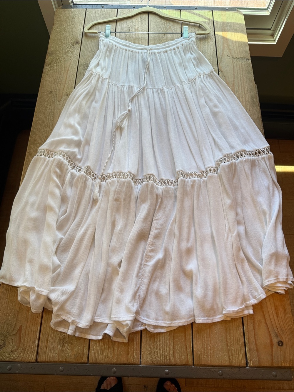 Gap Women's White Tiered Maxi Skirt